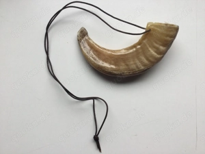 Widder Horn Deko Vintage mit Lederband