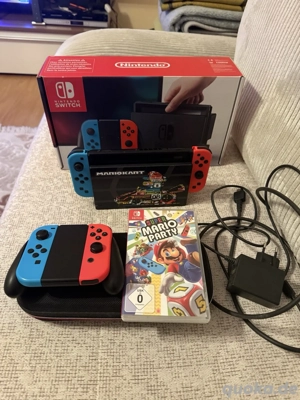 Nintendo switch 1 neon edition spiele konsole mit super Mario party + verpakung und Ladekabel 