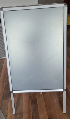 Alu-Aufsteller   Kundenstopper   beidseitig nutzbar