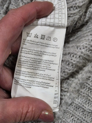 Strick Pullunder   Slipover von Pimkie Gr. 36 38 grau mit Mohair Bild 5