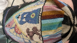 Maria Likarz Strass Perlebeutel 1910 Einzelstück  Zertifikat Tasche Beutel Antik alt