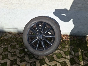 Winterreifen auf Alufelge, schwarz, original Mini