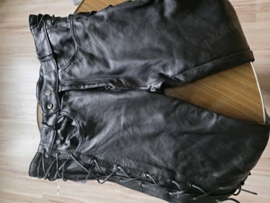 Erdmann Lederjacke Gr.50  Lederhose schwarz geschnürt Gr.52