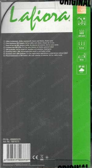 204er LED Lichternetz 3x3m Indoor Outdoor warmweiß neu ovp IP44  Bild 2 204er LED Lichternetz 3x3m Indoor Outdoor warmweiß neu ovp IP44  Bild 2