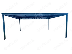 Carport - Offene Garage 6x7m - Anthrazit - Fahrradunterstand GP381