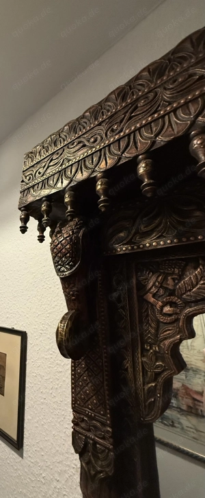 Spiegel Holz Unikat massiv Handarbeit guter gebrauchter Zustand 