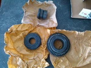 Zahnräder für Getriebe.