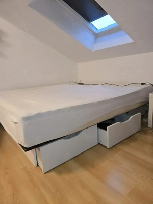 SuMa Wasserbett 220 220 mit Schubladenunterbau, weiß