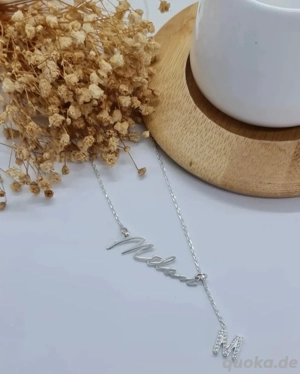 personalisierte Signatur Namenskette Sterling Silber 925