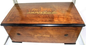 Antikes Walzenspielwerk um 1870 mit 6 Glocken