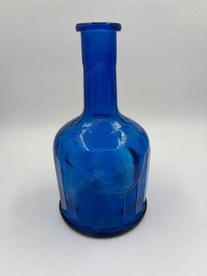 Kobaltblaues Glas   Flasche Vase, handgearbeitet, 
