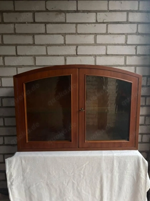 Vintage Wandschrank Hängevitrine von 1968, Holz &