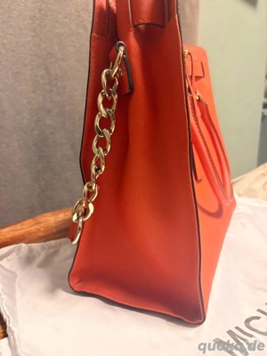 Michael Kors Hamilton Tote Bag   Saffiano-Leder, Orange, wie neu