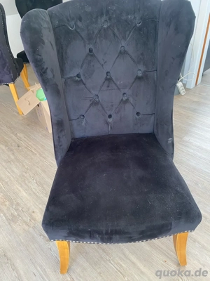 Schwarze Barockstühle! Samt!