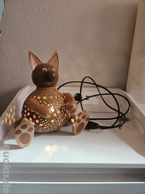 Kokosnussnachttischlampe Katze 