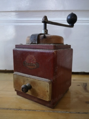 Sehr alte ZASSENHAUS Kaffeemühle mit Doppel Lade und Kurbel
