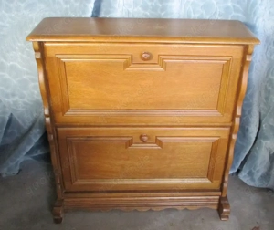 Schuhschrank, massiv Holz, Eiche rustikal