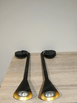 Wie Neu!!! 2 moderne Wandleuchten Schwarz Gold