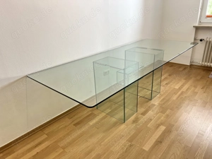 Zu verschenken  -  Designer Ess-Glastisch