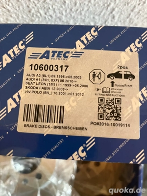 ATEC Bremsscheiben Vorne Neu