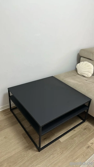 Eleganter Zara Home Couchtisch   Stahl, sandgestrahlt Schwarz