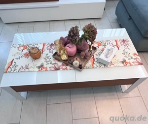 Moderner höhenverstellbarer Couchtisch mit Glasplatte   sehr guter Zustand