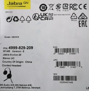 JABRA GN Evolve 20 Stereo UC USB Headset Bild 4