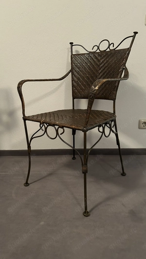 Metallstuhl, braun