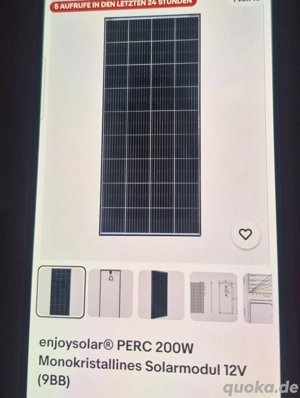 2 neue Solarmodule 200 Watt 09 25 KEIN VERSAND