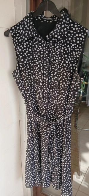 BETTY BARCLAY KLEID ohne Ärmel, Farbe schwarz mit weißen Tupfen, Größe 40