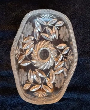 Verkaufe Kristall Schale, Antik, Jugendstil mit Schliff