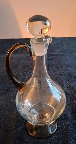 Verkaufe Glas - Kristall Kanne, Antik, im Jugendstil, mit Schliff