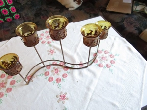 Teelichthalter    Metall in Rostoptik