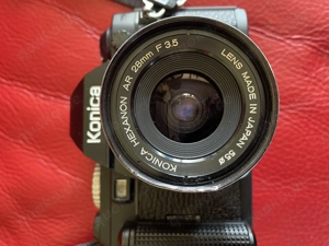 Konica FS-1 Spiegelreflexkamera mit Teleobjektiv