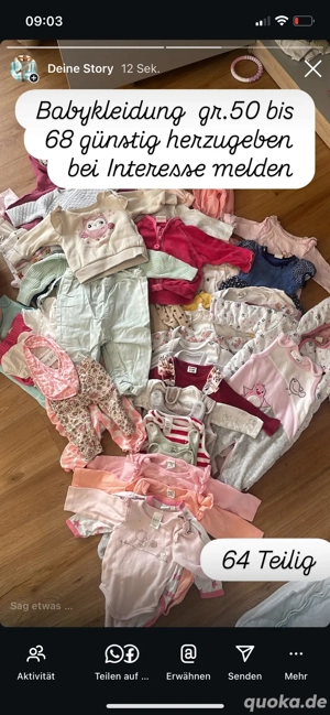 Kleiderpacket müdchen gr.50 bis 68 64 teilig 