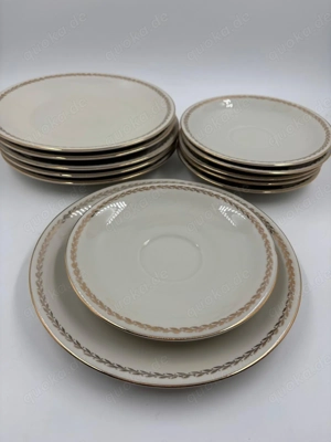 Zeh Scherzer Bavaria   6 Kuchenteller + 6 Untertas