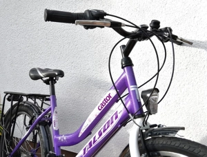 24 Zoll Talson Qualitäts-Kinderfahrrad  Lila-Weiss Bild 2