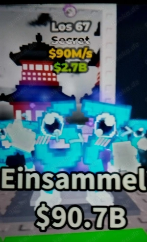 Los 67 90 Millionen pro Sekunde in steal a brainrot