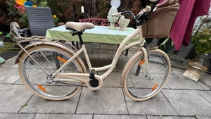 Milord Damenfahrrad 28 Zoll   Creme Braun, 3-Gang, Retro-Still 