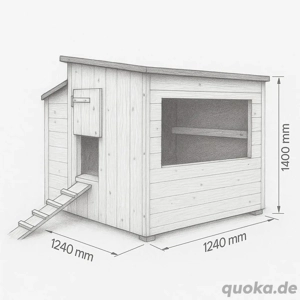 Isolierter Hühnerstall für 7 9 Hühner SKAUT MINI Bild 2