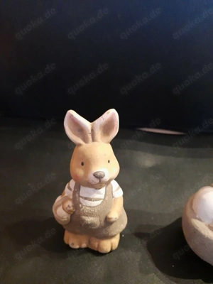 Osterhase Figur Keramik 11 cm hoch