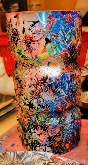 einzigartige handbemalte Vase