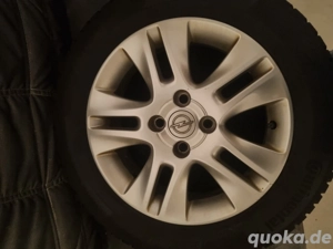 Verkaufe 4 Leichtmetallfelgen (Opel Agila B)  mit Winterreifen