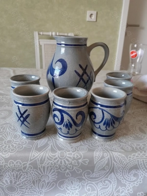 Weinkrug Steingut für 1 Liter 