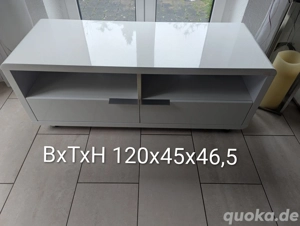 TV Board weiß Hochglanz  Bild 2