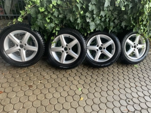 Original VW BORBET  Al-Felgen mit 205 55R16 M+S Bridgestone Blizzak LM 001