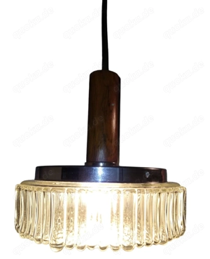 Chrom Pendelleuchte Bubbles Palisander 50er 60er Vintage retro