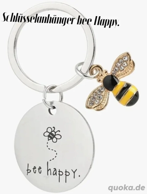Schlüsselanhänger bee Happy. 
