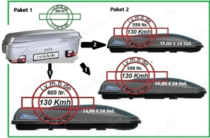 Dachbox, klein 350ltr.
