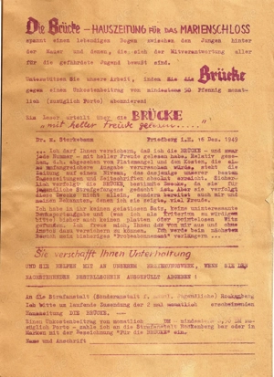 "DIE BRÜCKE", Weihn. 1949, Hauszeitschrift Schloss Rottenberg Bild 2